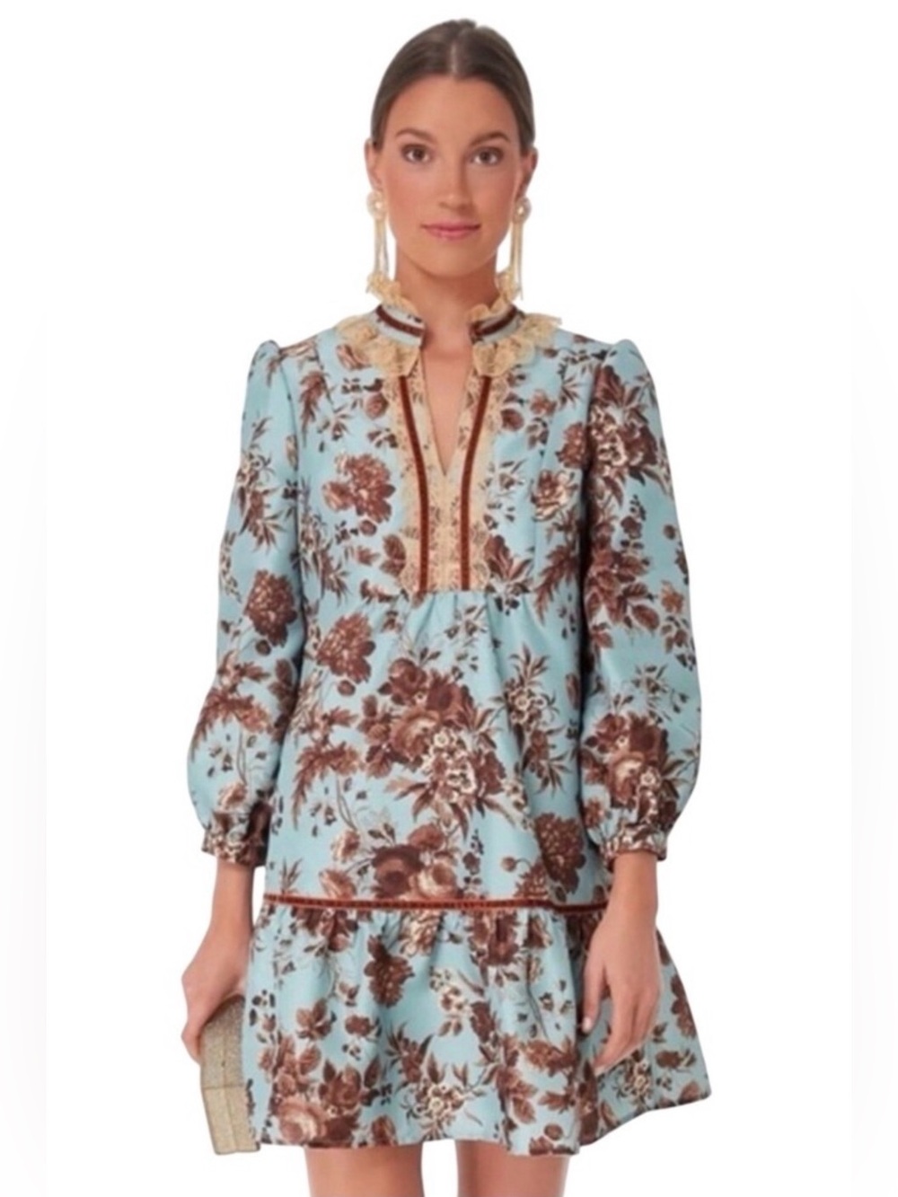 Tuckernuck Robin's Egg Blue Floral Palmerston Dress